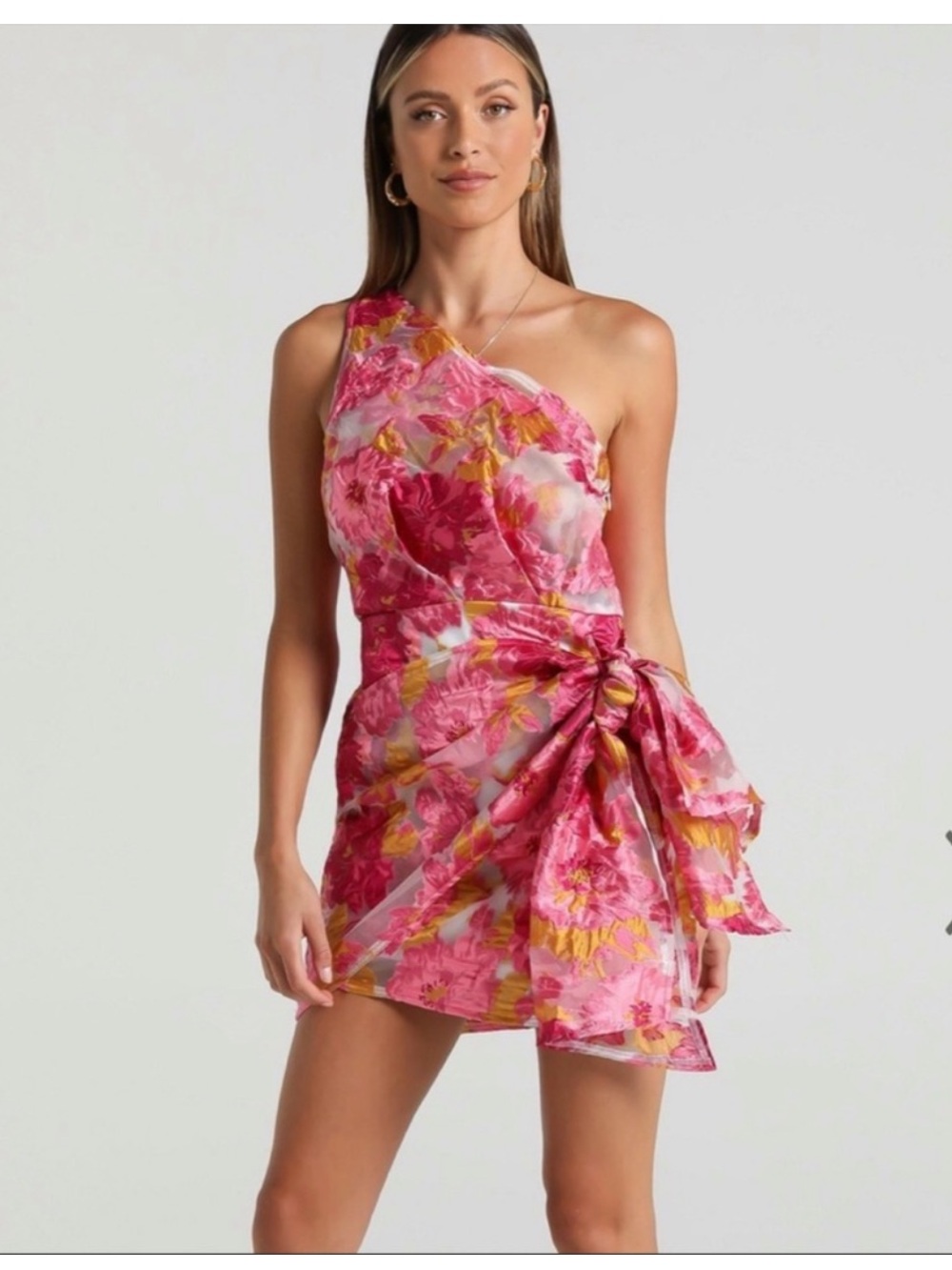 Showpo Brailey One Shoulder Floral Dress NWT